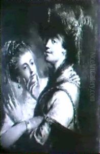 Junges Paar In Orientalischer                               Kostumierung by Christian Wilhelm Ernst Dietrich