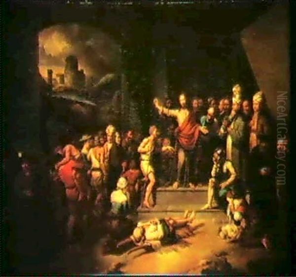 Christ Healing The Sick (signed(?) On The Reverse On The Stretcher) - view 1
