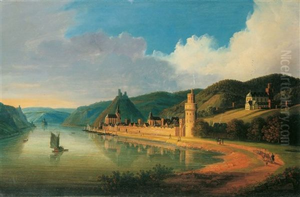 Blick Auf Oberwesel Am Rhein - view 1