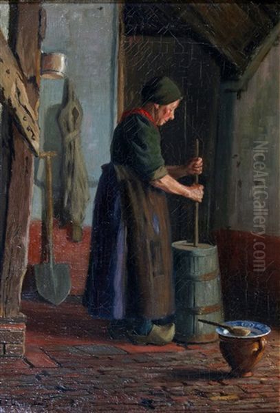 Interieur Met Karnende Vrouw - view 1