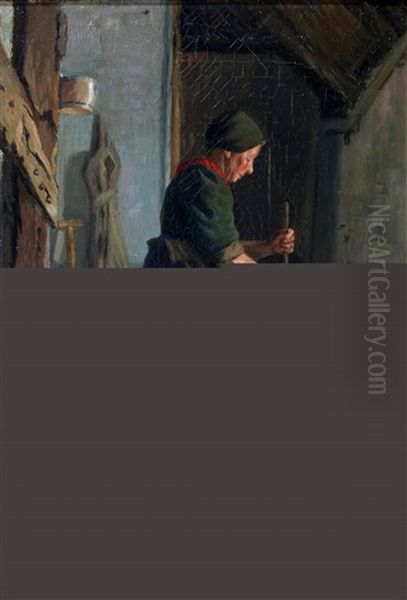 Interieur Met Karnende Vrouw - view 1