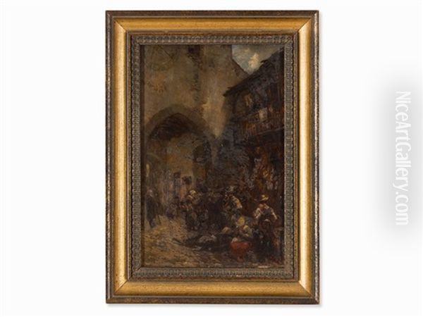 Market Bustle At The City Gate 1898 - view 1