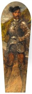 Bartiger Landsknecht In Voller Ausrustung. Vermutlich Teil Eines Kunstlerfachers by Wilhelm Von Diez