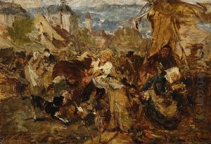 Bauernmarkt by Wilhelm Von Diez