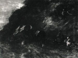 Rast Auf Der Landstrase by Wilhelm Von Diez