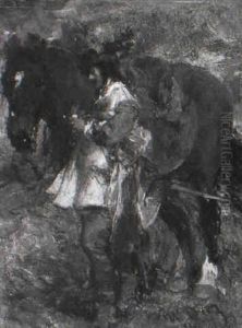 Reitersmann Und Pferd by Wilhelm Von Diez