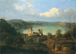 Blick Auf Das Kloster Maria Laach Am Laacher See In Der Eifel