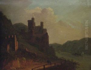 Der Rhein Vor Burg Rheinfels by Jakob Diezler