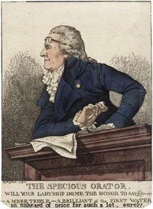 The Specious Orator. Will Your Ladyship Do Me The Honour (...) by Robert Dighton the Elder