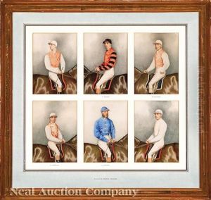 Six Portraits Of Jockeys, Including J. Osborne, Fred Archer, G. Fordham, R. Marsh And E. Martin