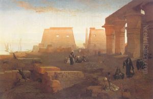 The Ruins Of Thetemple Of Luxor On The Plains Of Thebes by William Edward Dighton