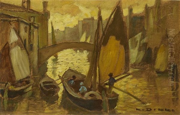 Segelboot In Chioggia by Ludwig Dill