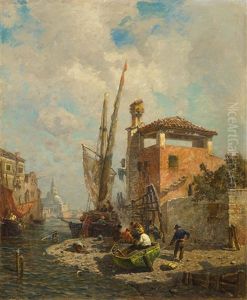 Fishing Boat In Venice by Ludwig Dill