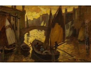 Fischer Bei Venedig by Ludwig Dill