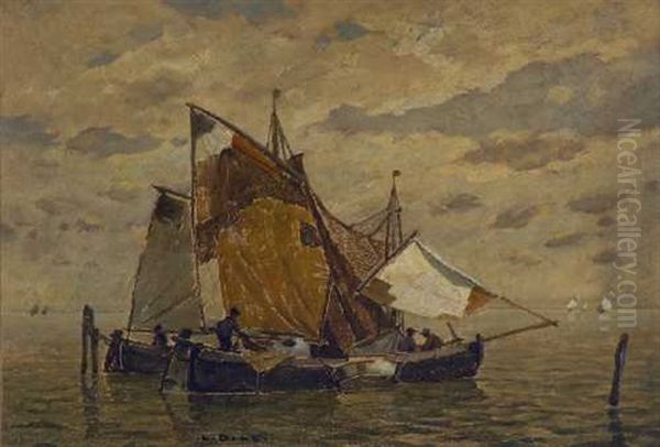 Venezianische Fischerboote In Der Lagune - view 1
