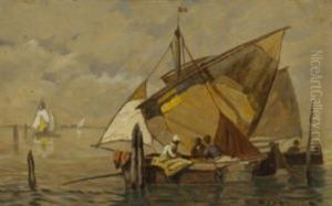 Venezianisches Fischerboot by Ludwig Dill