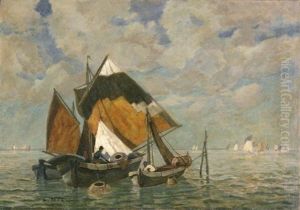 Fischer In Der Lagune by Ludwig Dill