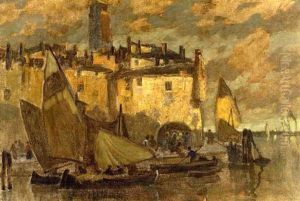 Dammerung Im Hafen Von Chioggia