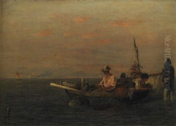 Fischerboot In Der Abendlichen Lagune - view 1