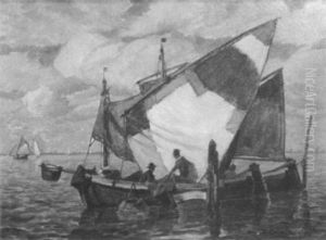 Fischerboot In Der Lagune Von Chiogga