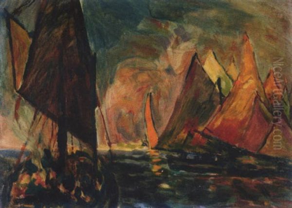 Segelboote Am Abend - view 1