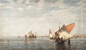 Fischerboote Vor Venedig by Ludwig Dill
