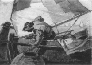 Fischerboote Vor Gioggia by Ludwig Dill