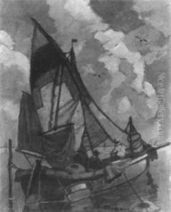Fischer Im Boot by Ludwig Dill