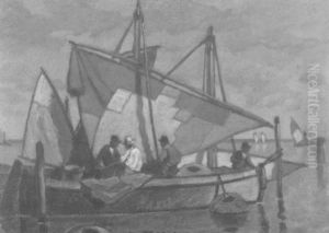 Fischerboote Vor Murano by Ludwig Dill