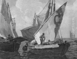 Fischerboote Vor Chioggia