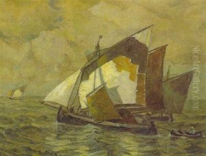 Fischerboote Vor Chioggia