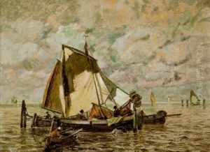 Fischerboote Vor Chioggia