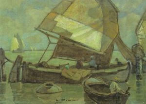 Abend In Der Lagune Von Chioggia