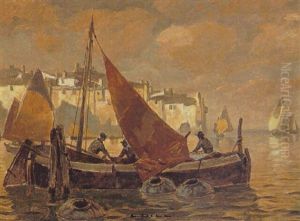 Boote Im Giudecca-kanal Venedig