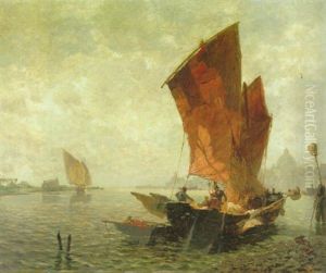 Fischerboote In Der Venezianischen Lagune Bei Chioggia