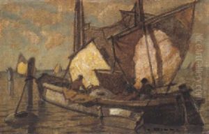 Fischerboot Von Malamocco by Ludwig Dill