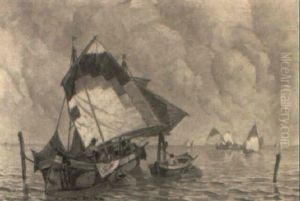 Fishing Boats by Ludwig Dill