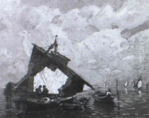 Fischerboote In Der Lagune Von Chioggia