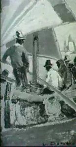 Five Men In A Fishing Boat by Ludwig Dill