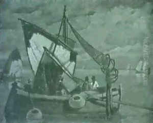 Fischerboote Vor Chioggia