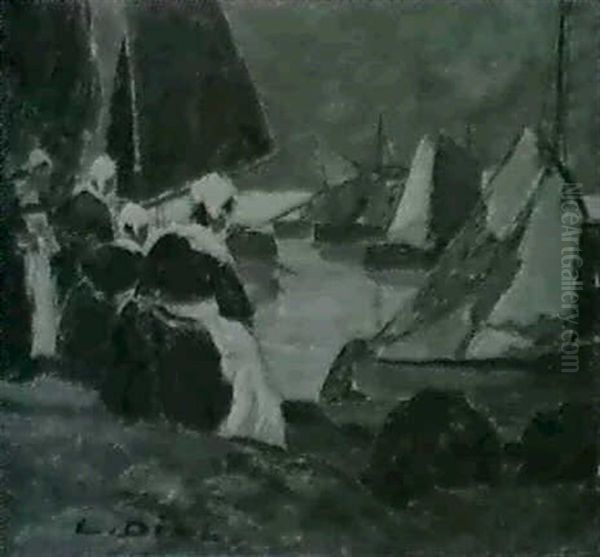 Fischerfrauen Am Strand Bei Den Booten - view 1