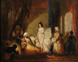 Negociation Au Serail by Adolf Alexander Dillens