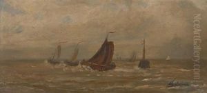 Barque De Peche Avant L'orage by Albert (Albrecht) Dillens