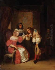La Declaration D'amour by Hendrick Joseph Dillens
