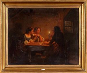 La Cartomancienne A La Lueur De La Bougie