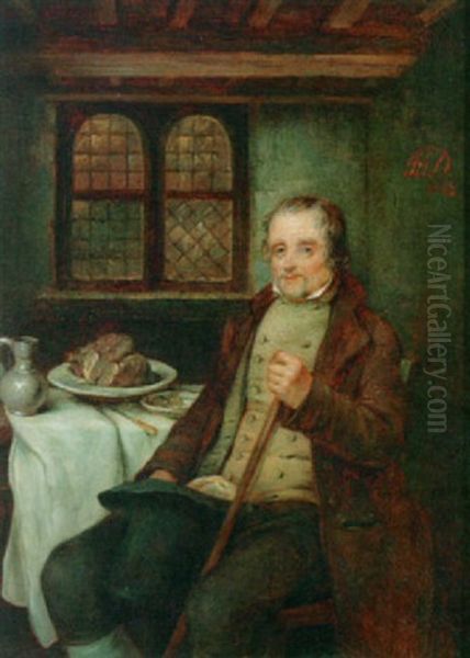 A Seated Man In An Interior - view 1