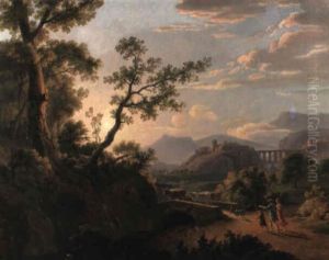 Italienische Landschaft Mit Hirtenfamilie