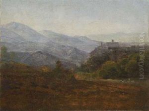 Blick Auf Eine Italienische Bergstadt Blick Auf Eine Italienische Bergstadt