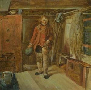 Ein Fischer In Seiner Stube by Georg Maximilian Johann Von Dillis