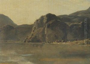 Der Kochelsee Gegen Den Felsenkeller by Georg Maximilian Johann Von Dillis